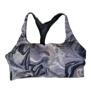 Victoria's Secret Lightweight Sports Bra Purple Marble 817743 Size 38D Women’s